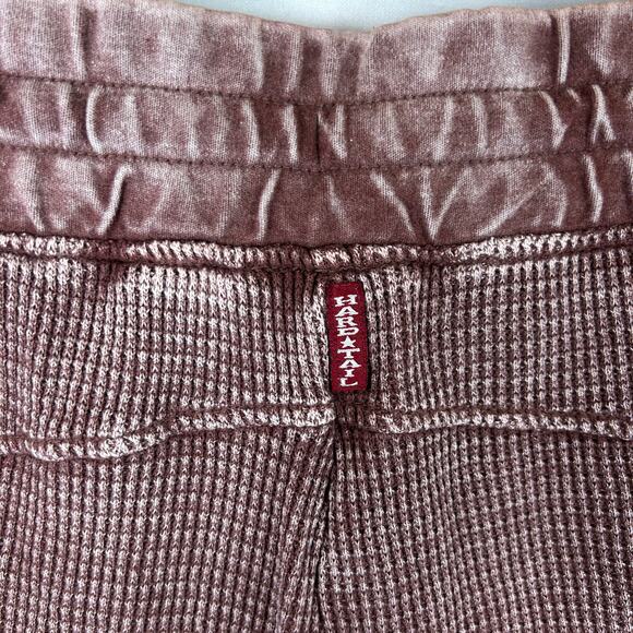 Hard Tail Thermal Waffle Jogger Pants Red Elastic Waist MKT00192 Women's Size M - Picture 8 of 11